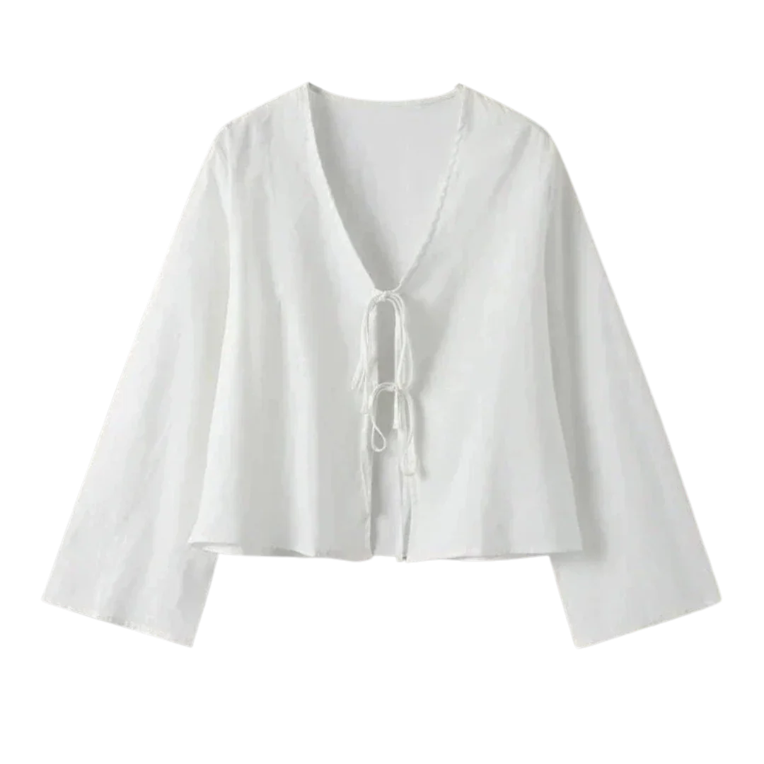 ALBI | Blusa elegante cierre de lazos