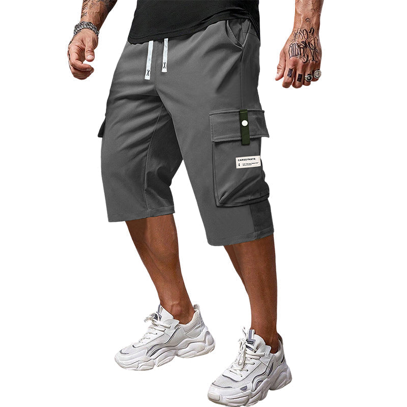 Pantalones cargo con cordón ALBI - Pantalones cortos tipo cargo - detalle de tejido