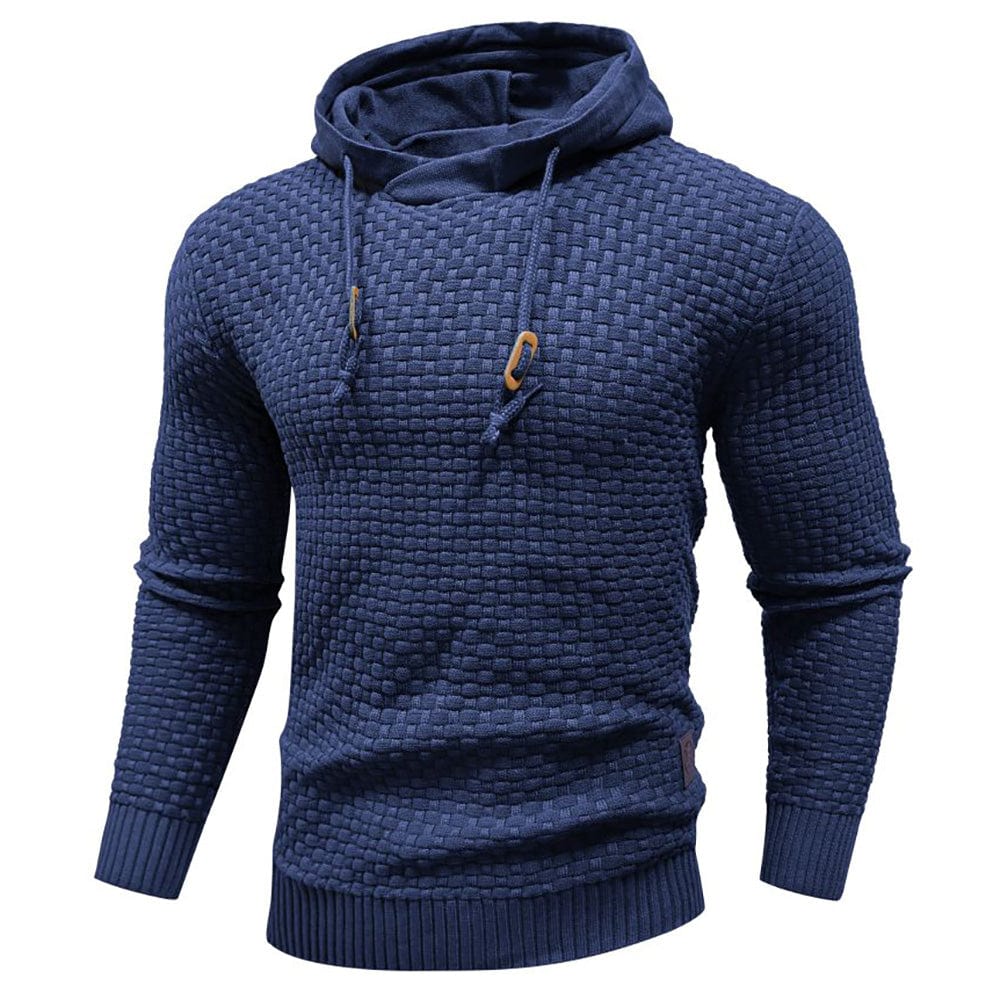 Sudadera con capucha para hombre ALBI - Sudaderas con capucha - color azul - puesto en modelo
