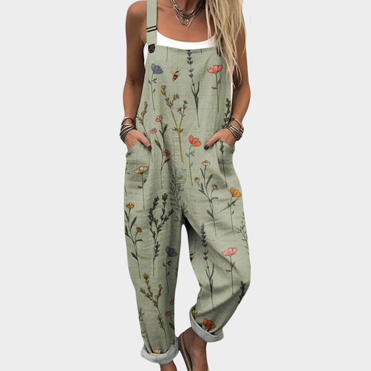 ALBI | Mono de lino con estampado floral