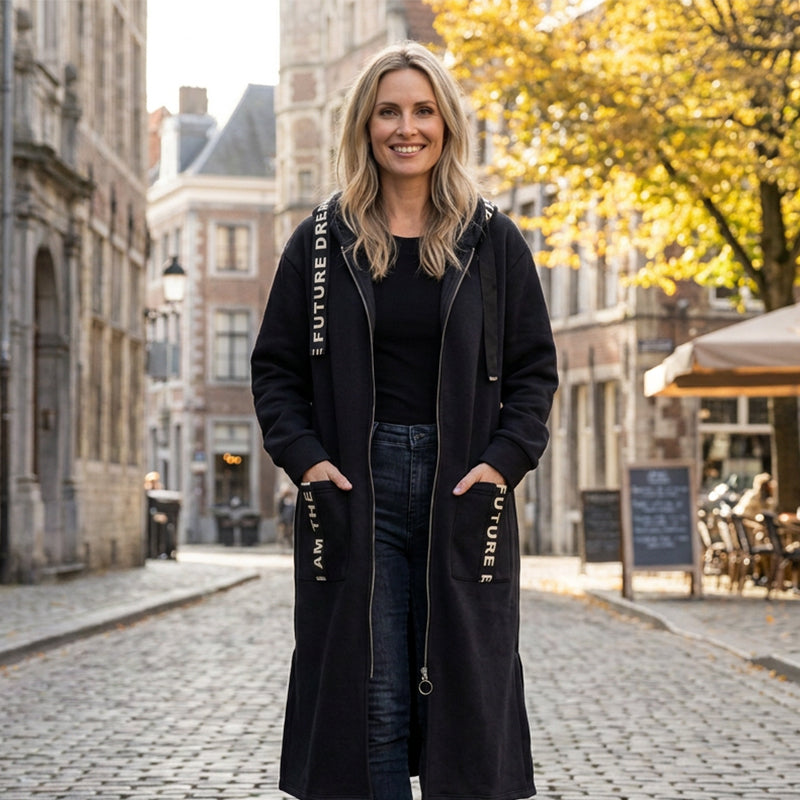 ALBI | 💃Abrigo tipo sudadera con capucha oversize para mujer