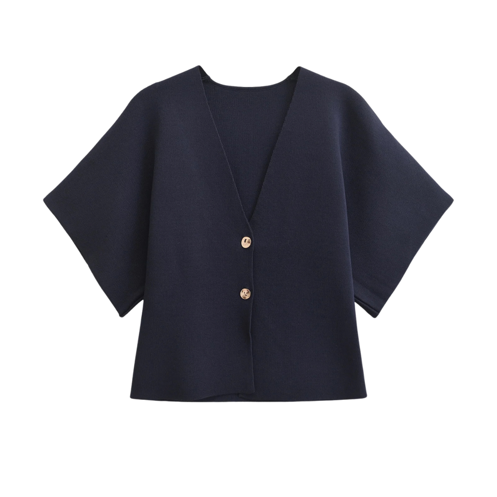 Blusa minimalista y elegante con cierre de botones ALBI - Blusas - vista lateral