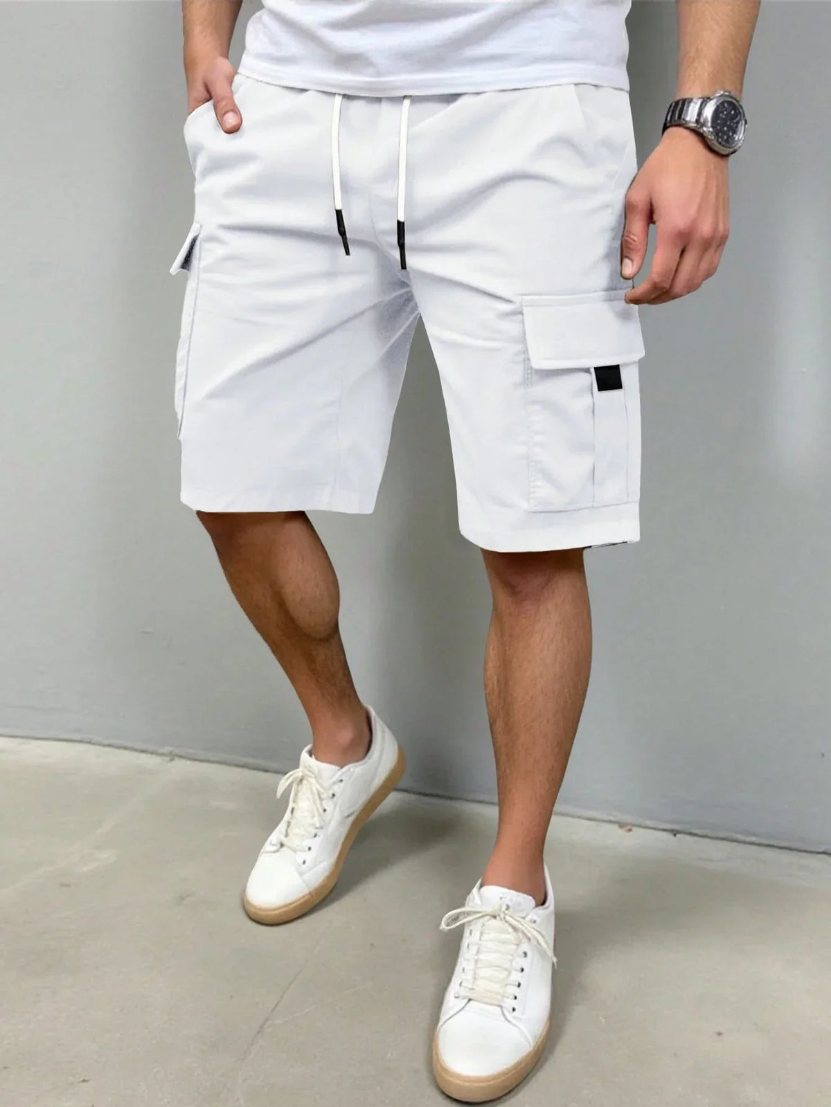 Pantalones cortos tipo cargo ALBI - vista frontal