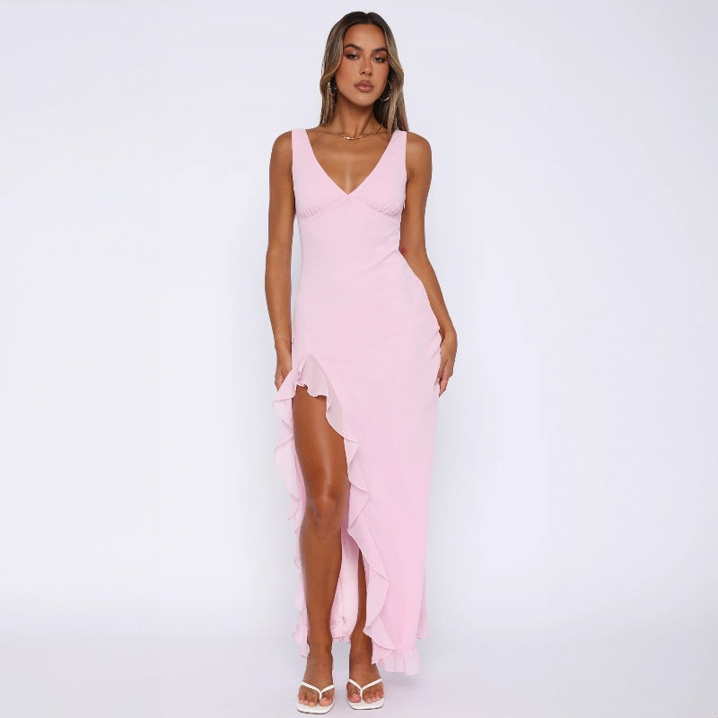 Vestido veraniego con apertura ALBI - Vestidos - vista frontal