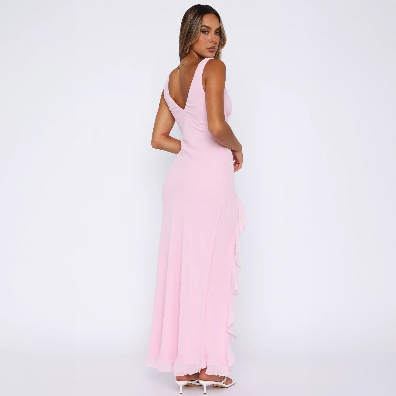 Vestido veraniego con apertura ALBI - Vestidos - detalle de tejido