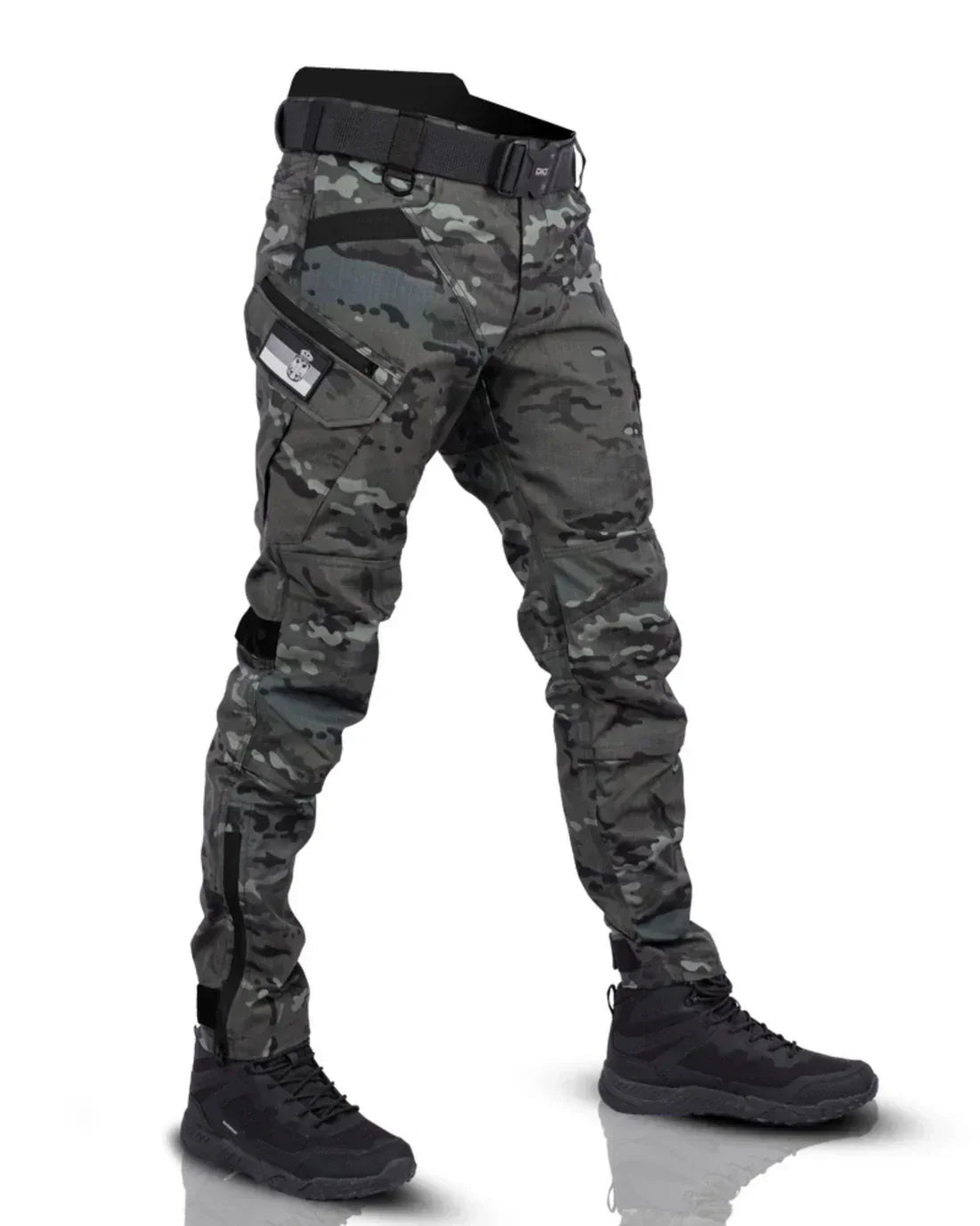 Pantalones tácticos cargo de corte ajustado ALBI - Pantalones tipo cargo - vista lateral