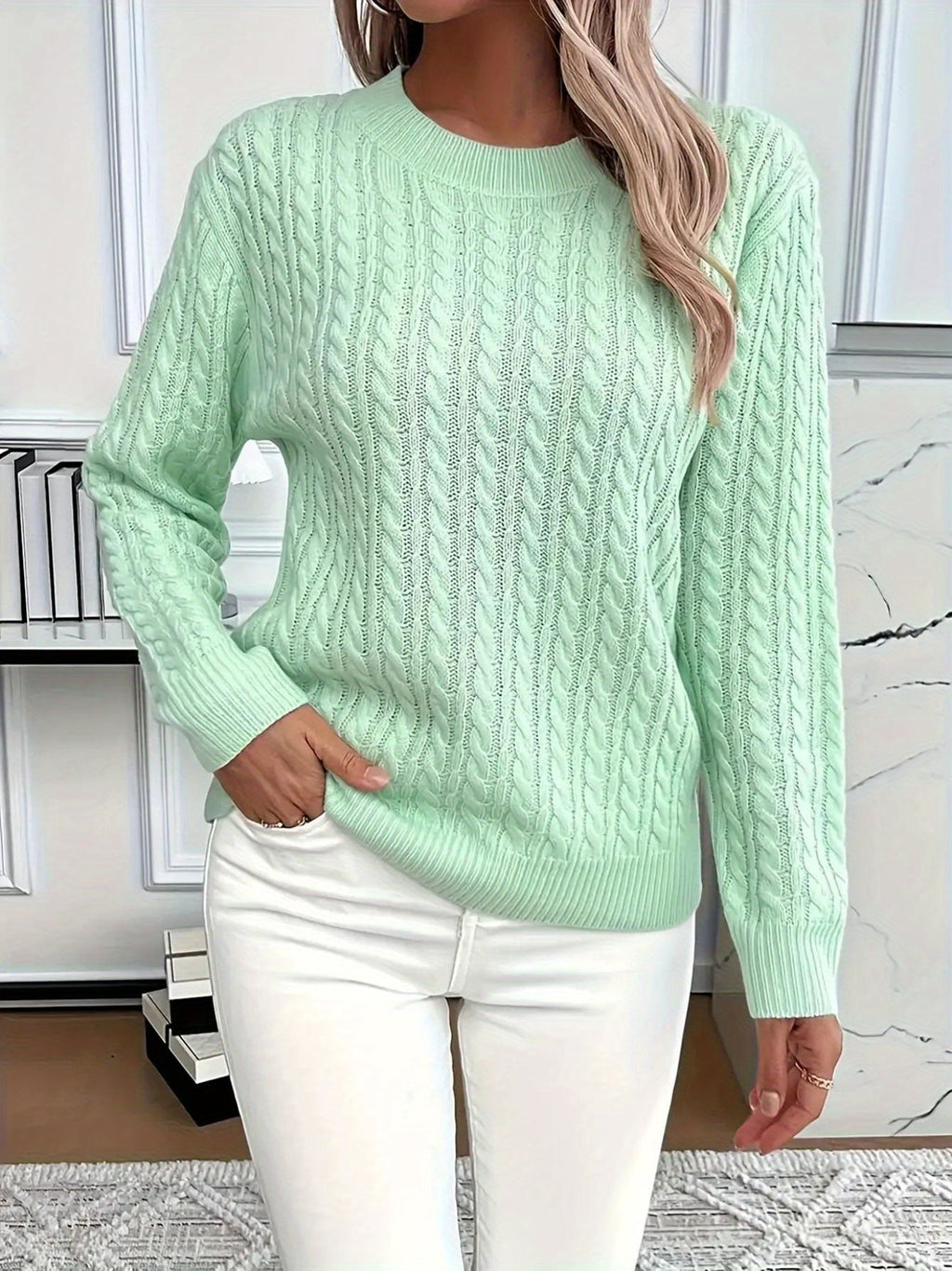 ALBI | Cómodo jersey de punto trenzado