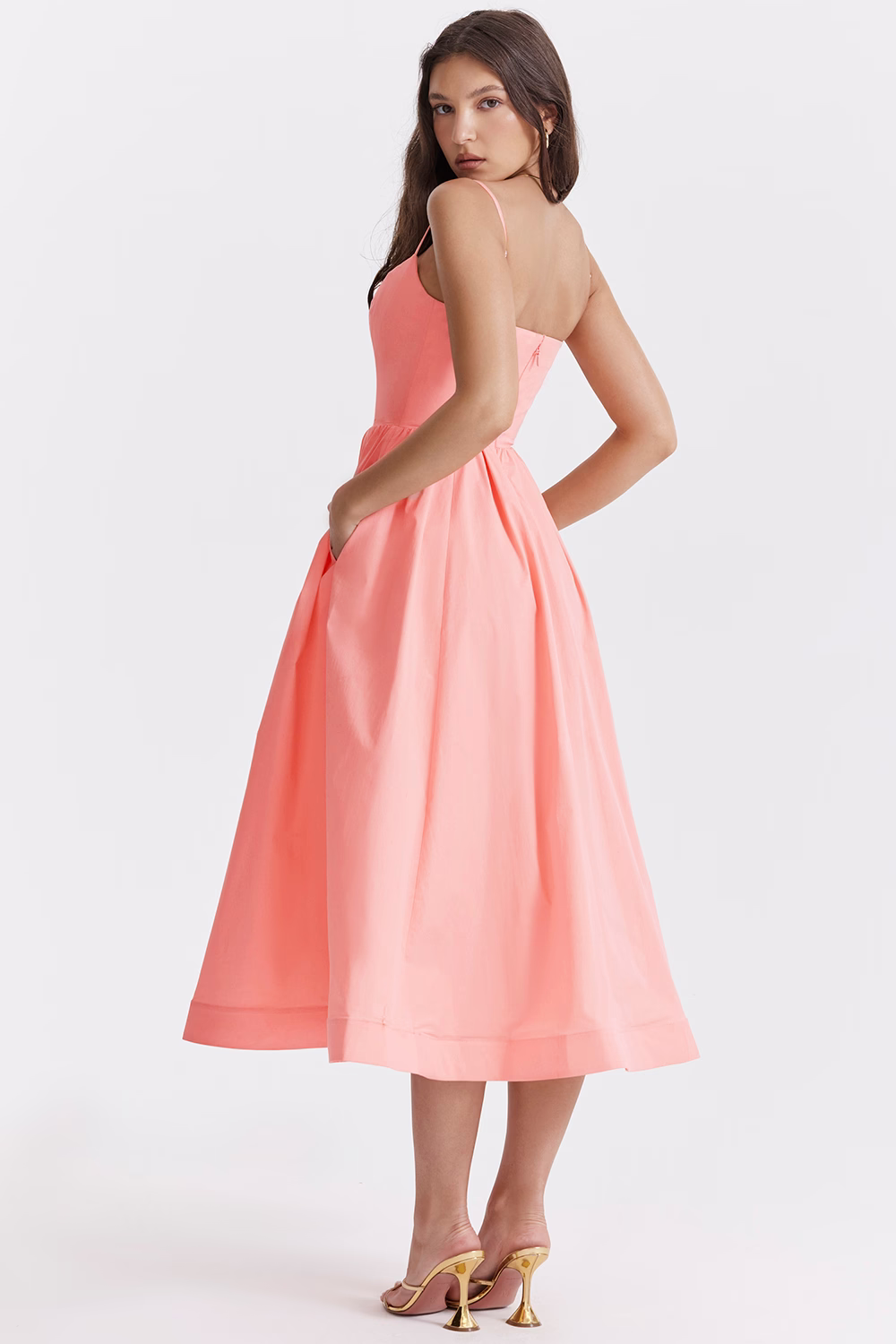 Elegante vestido midi de verano con corte corsé ALBI - Vestidos - imagen 10