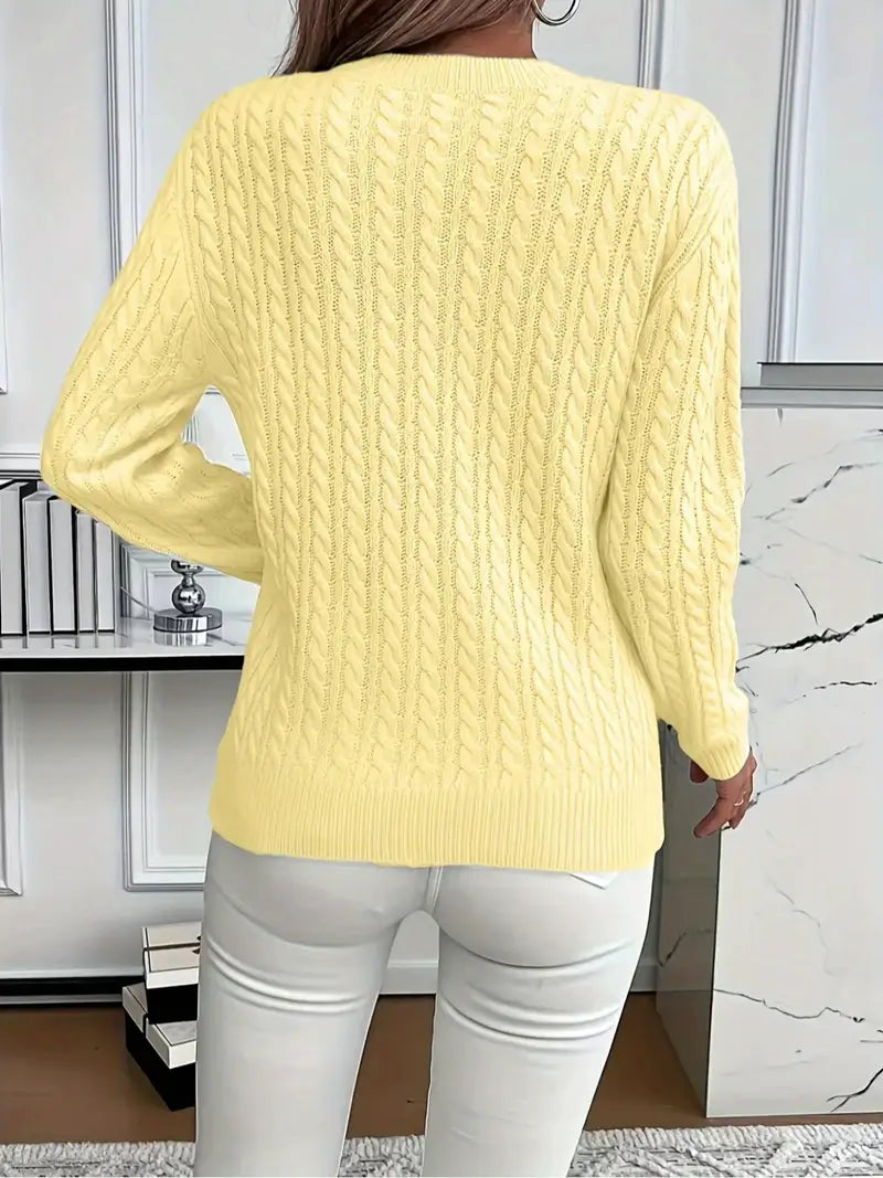 Cómodo jersey de punto trenzado ALBI - Suéteres - imagen 19