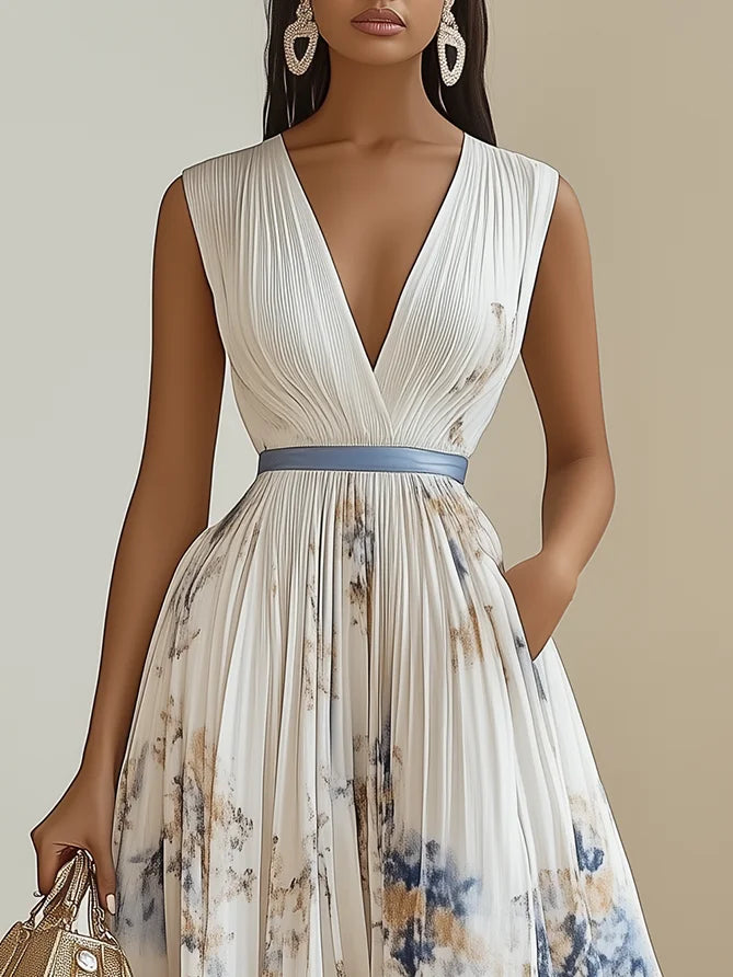 Elegante vestido con estampado floral ALBI - Vestidos - vista de conjunto