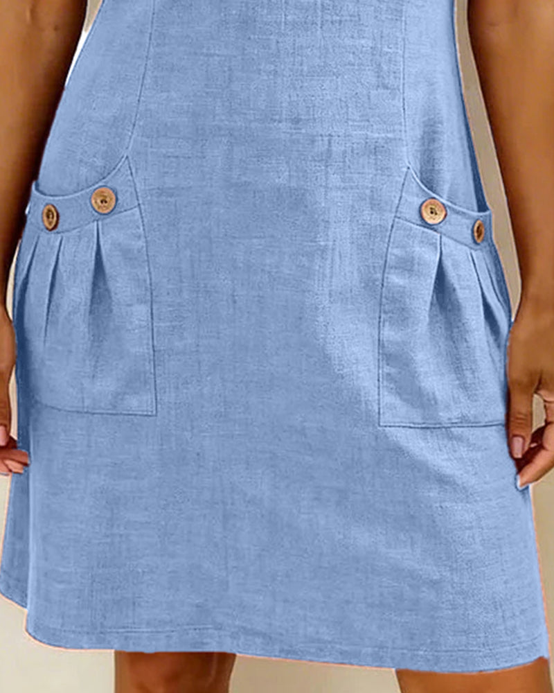 Vestido de corte recto para mujer, de manga corta ALBI - Vestidos - imagen 18