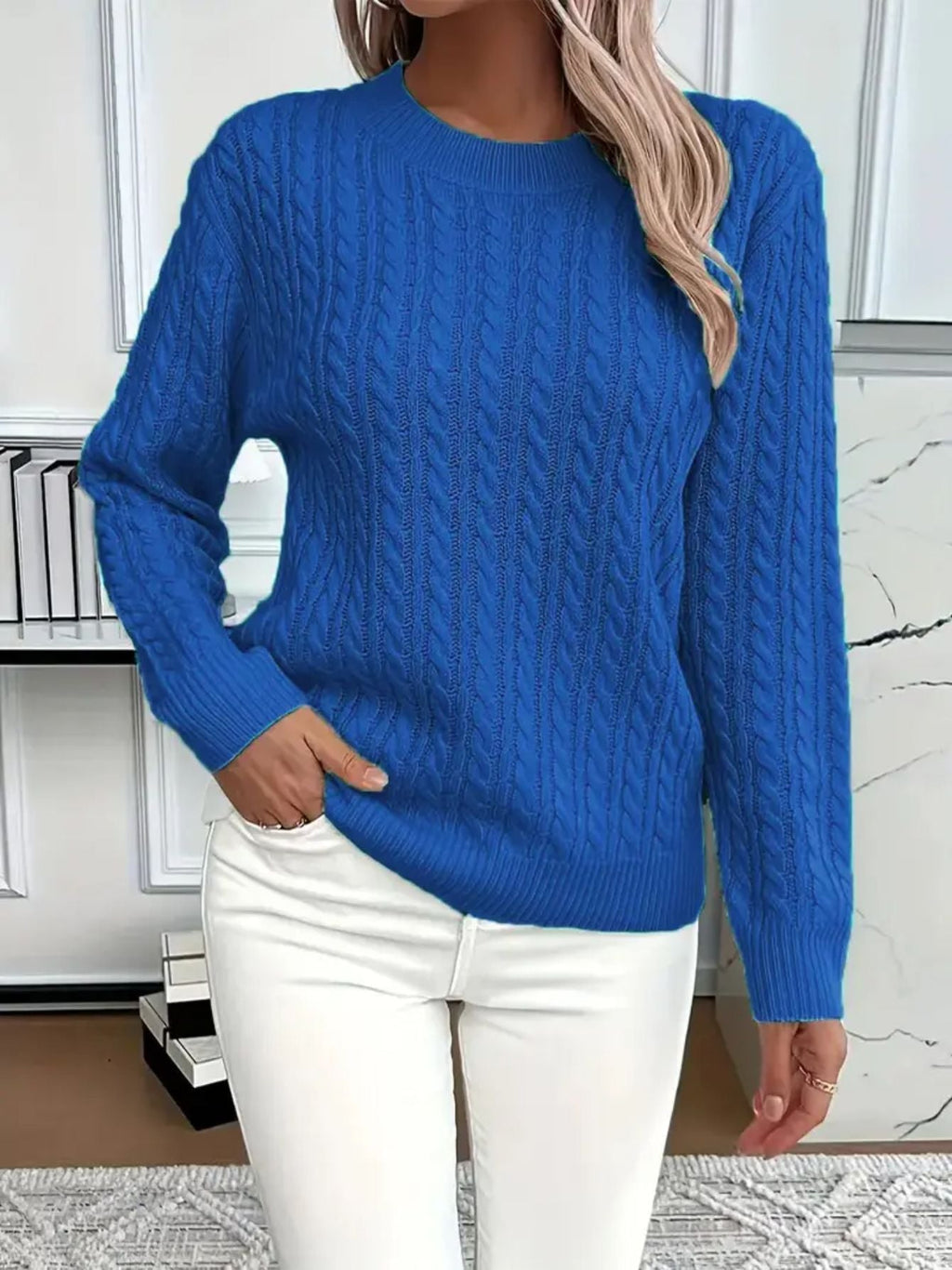 Cómodo jersey de punto trenzado ALBI - Suéteres - imagen 10