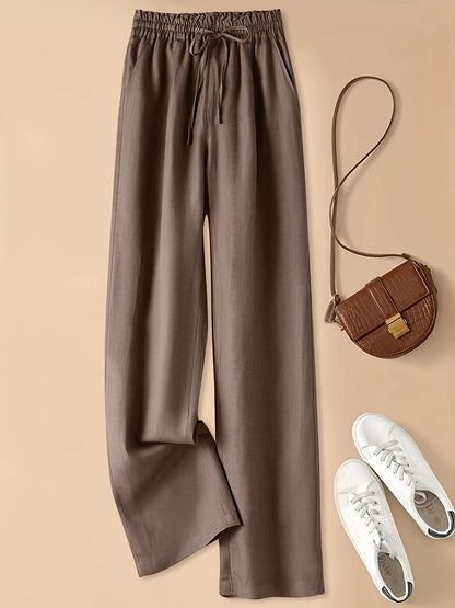 ALBI | Pantalones de lino de cintura alta: ligeros y transpirables