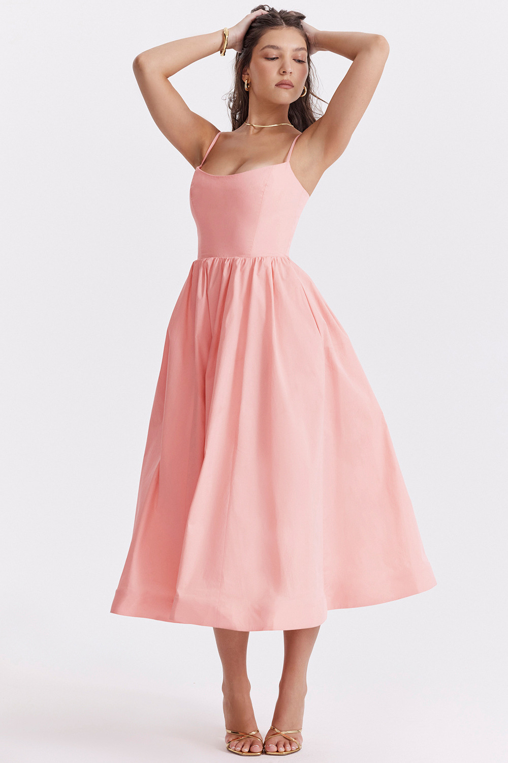 Elegante vestido midi de verano con corte corsé ALBI - Vestidos - imagen 11