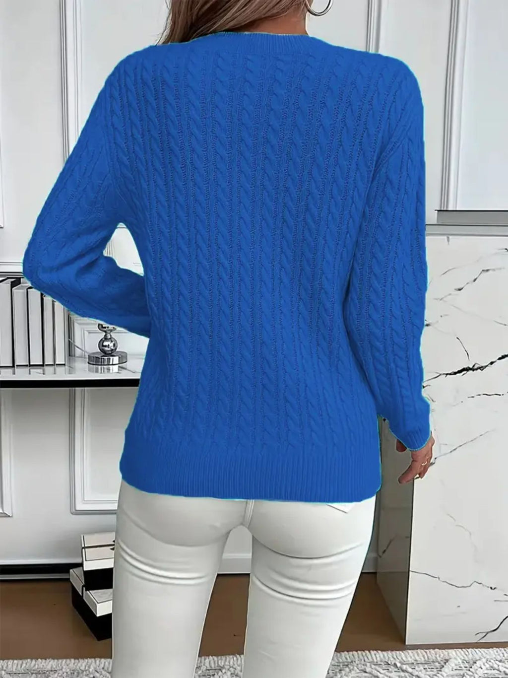 Cómodo jersey de punto trenzado ALBI - Suéteres - imagen 11