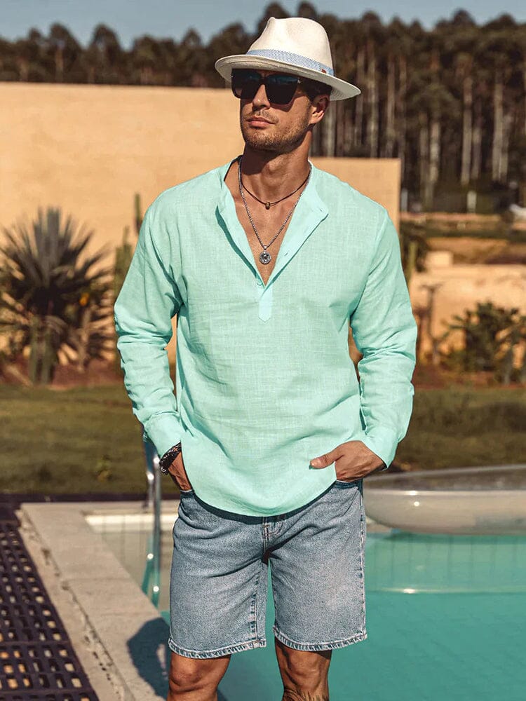 Camisa de mezcla de lino ALBI - Camisas - imagen 14