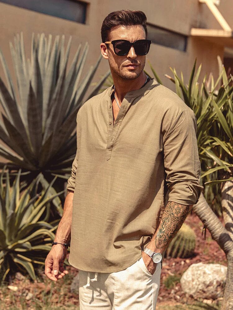 Camisa de mezcla de lino ALBI - Camisas - imagen 16