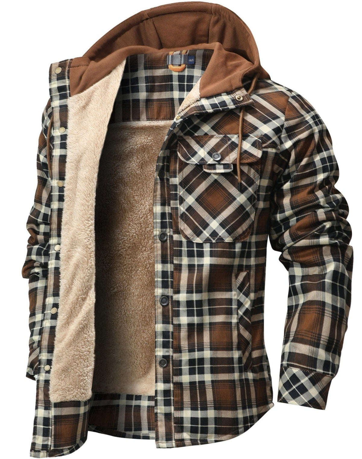 Chaqueta felpada ALBI - Chaquetas y abrigos - color marrón - detalle de tejido