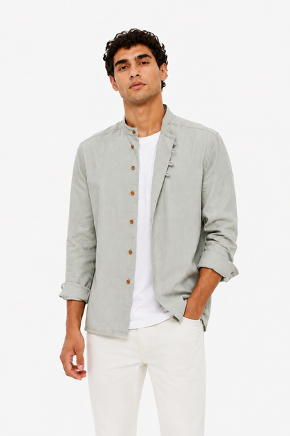 ALBI | Camisa de lino con cuello redondo
