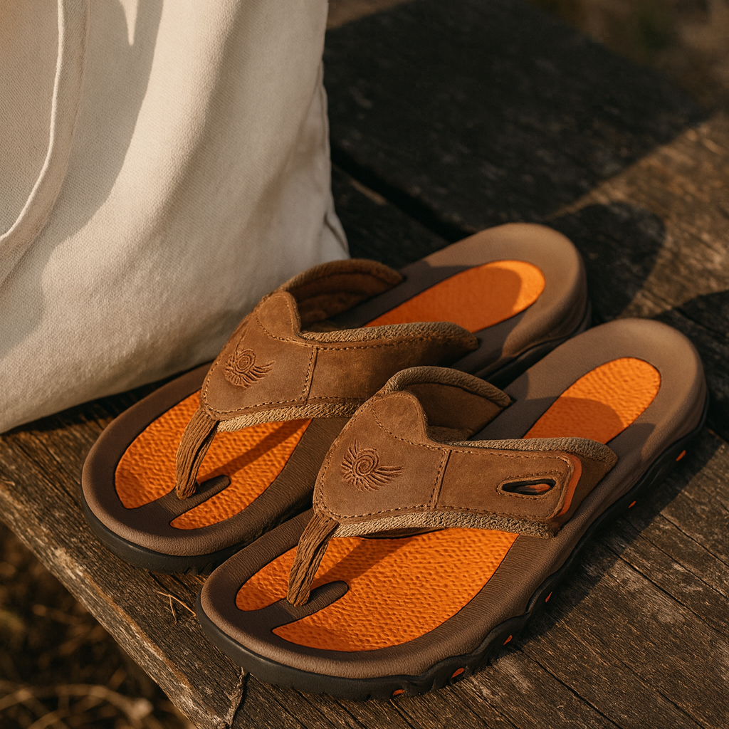 Sandalias de piel con plantilla cómoda ALBI - vista de conjunto