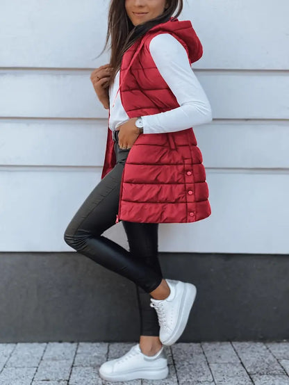 ALBI | Chaleco acolchado con capucha para mujer