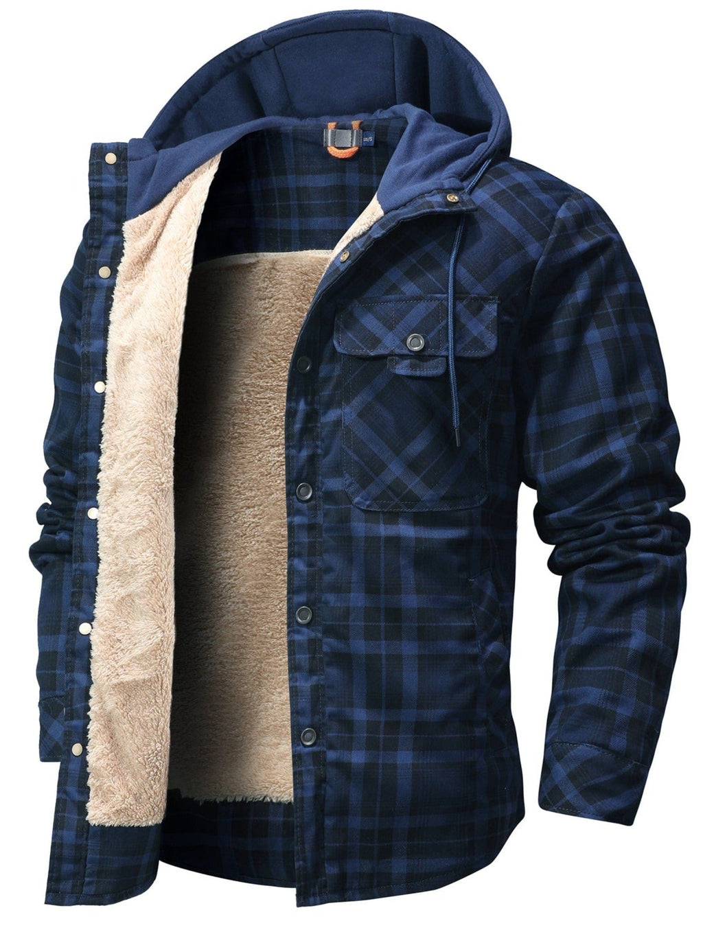 Chaqueta felpada ALBI - Chaquetas y abrigos - color azul - puesto en modelo
