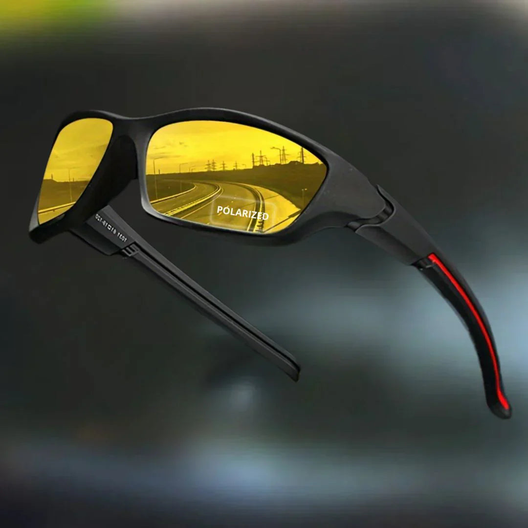 Gafas de sol deportivas polarizadas ALBI - color amarillo - vista de conjunto