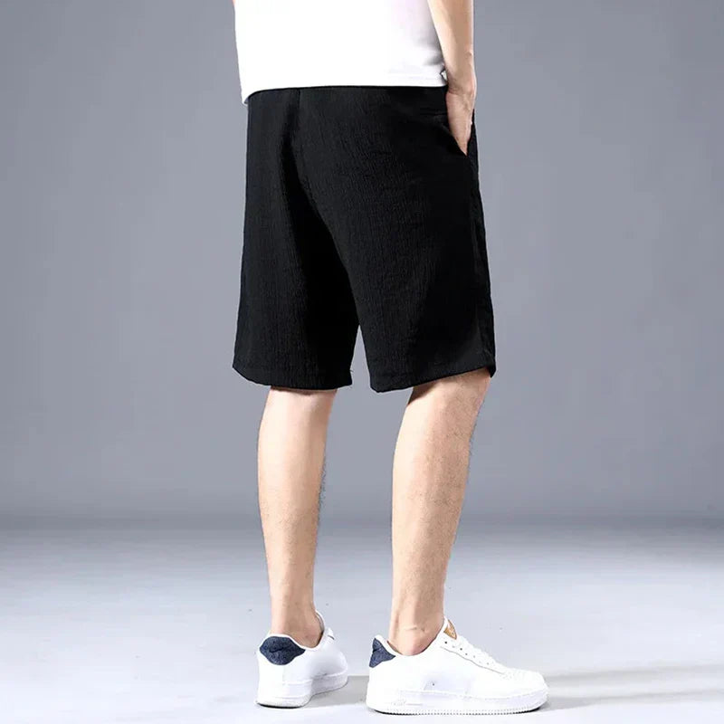 Pantalones cortos deportivos transpirables de seda de hielo ALBI - detalle de tejido