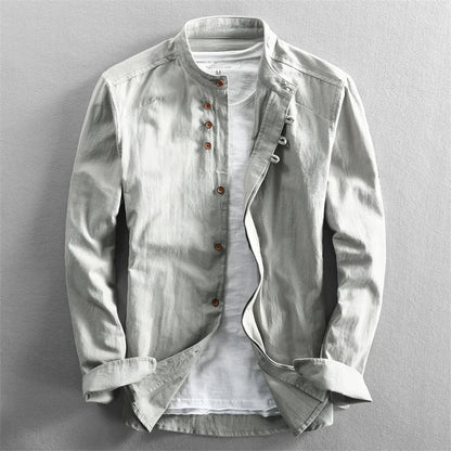 ALBI | Camisa de lino con cuello redondo