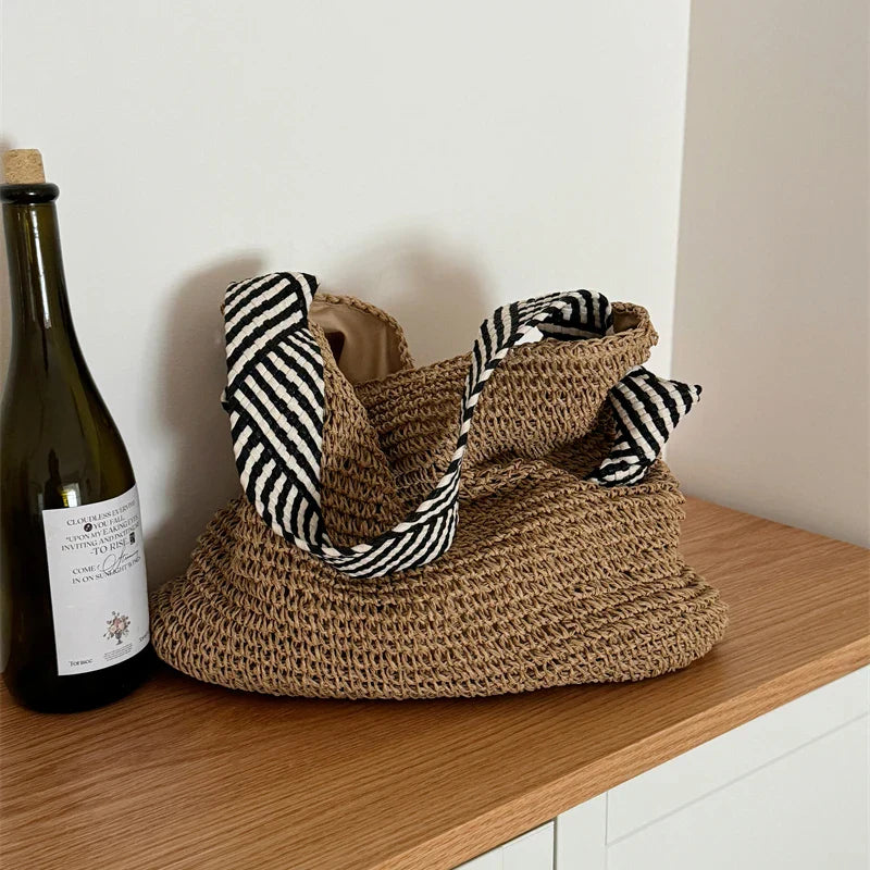 Bolso tote boho tejido – Bolso informal de playa y para diario ALBI - Bolsos estilo shopper - imagen 18