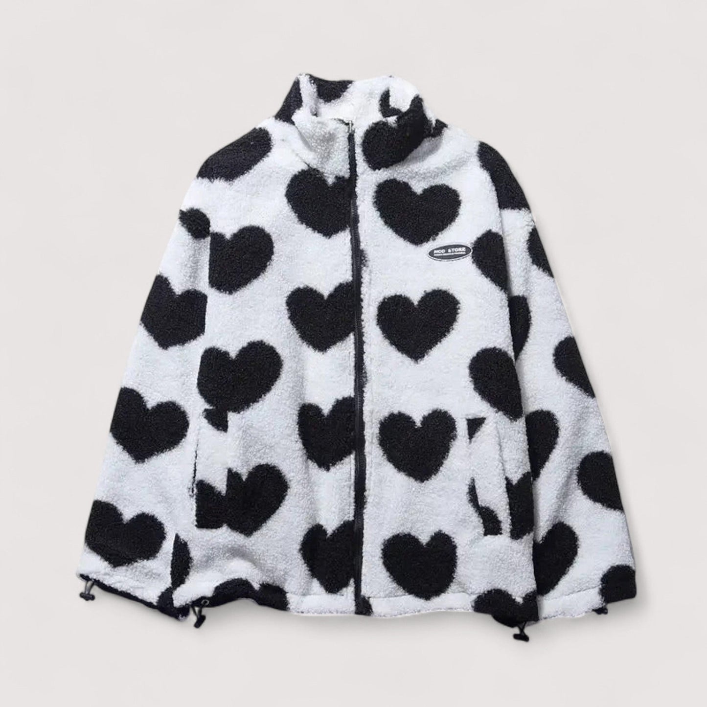 ALBI | Chaqueta reversible con diseño de corazones