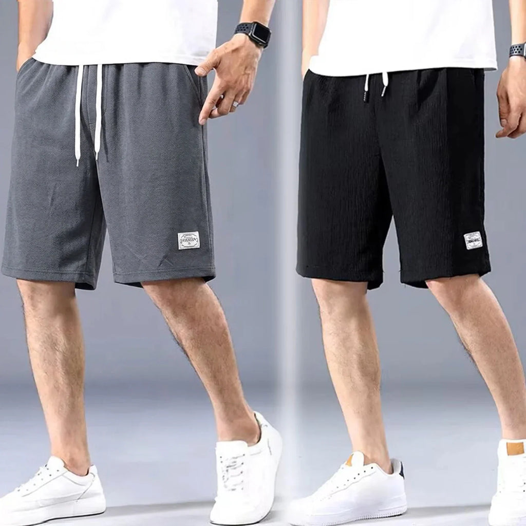 Pantalones cortos deportivos transpirables de seda de hielo ALBI - vista trasera