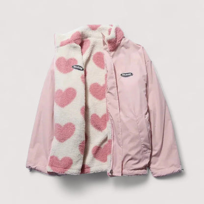 ALBI | Chaqueta reversible con diseño de corazones