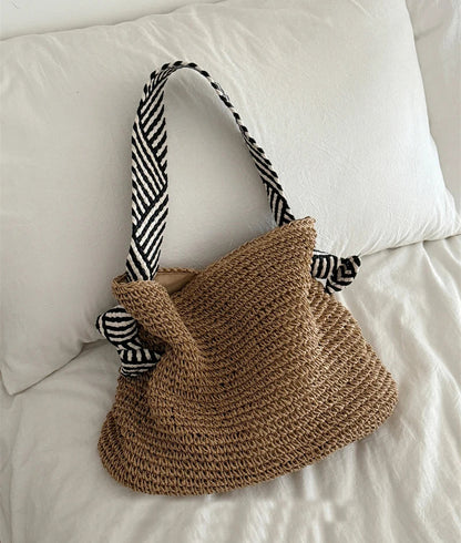 ALBI | Bolso tote boho tejido – Bolso informal de playa y para diario