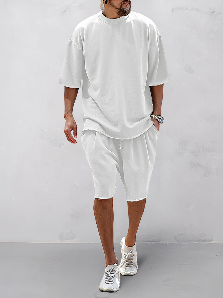 Conjunto informal de algodón ALBI - Conjuntos de ropa - detalle de tejido