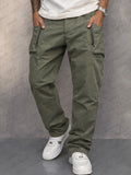 Cómodos pantalones cargo de algodón ALBI - Pantalones tipo cargo - foto principal