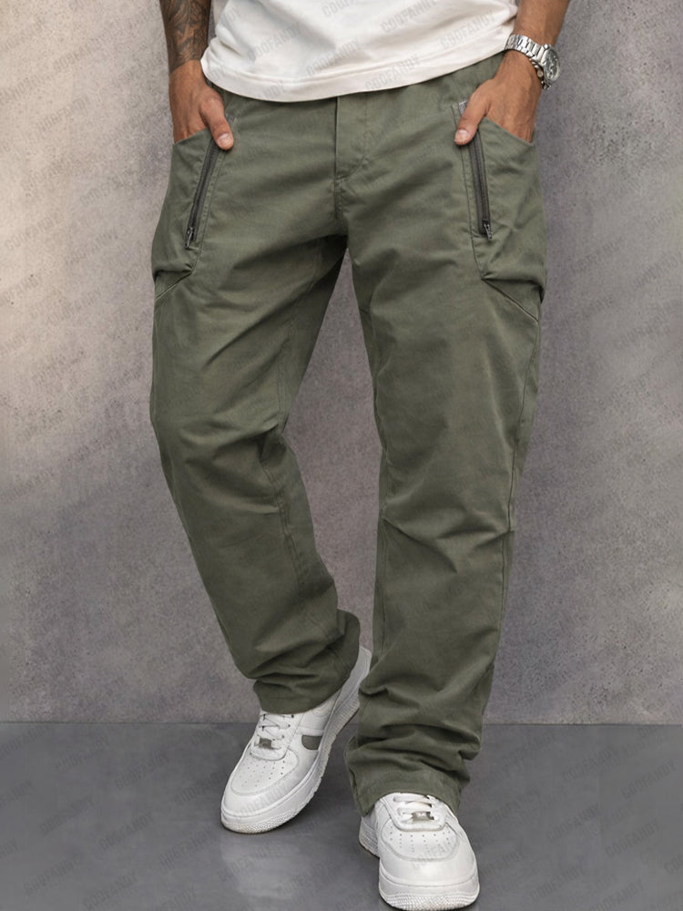 Cómodos pantalones cargo de algodón ALBI - Pantalones tipo cargo - foto principal