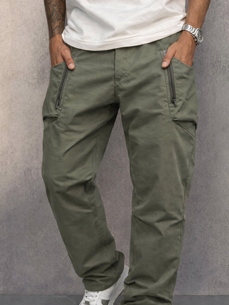 Cómodos pantalones cargo de algodón ALBI - Pantalones tipo cargo - vista trasera