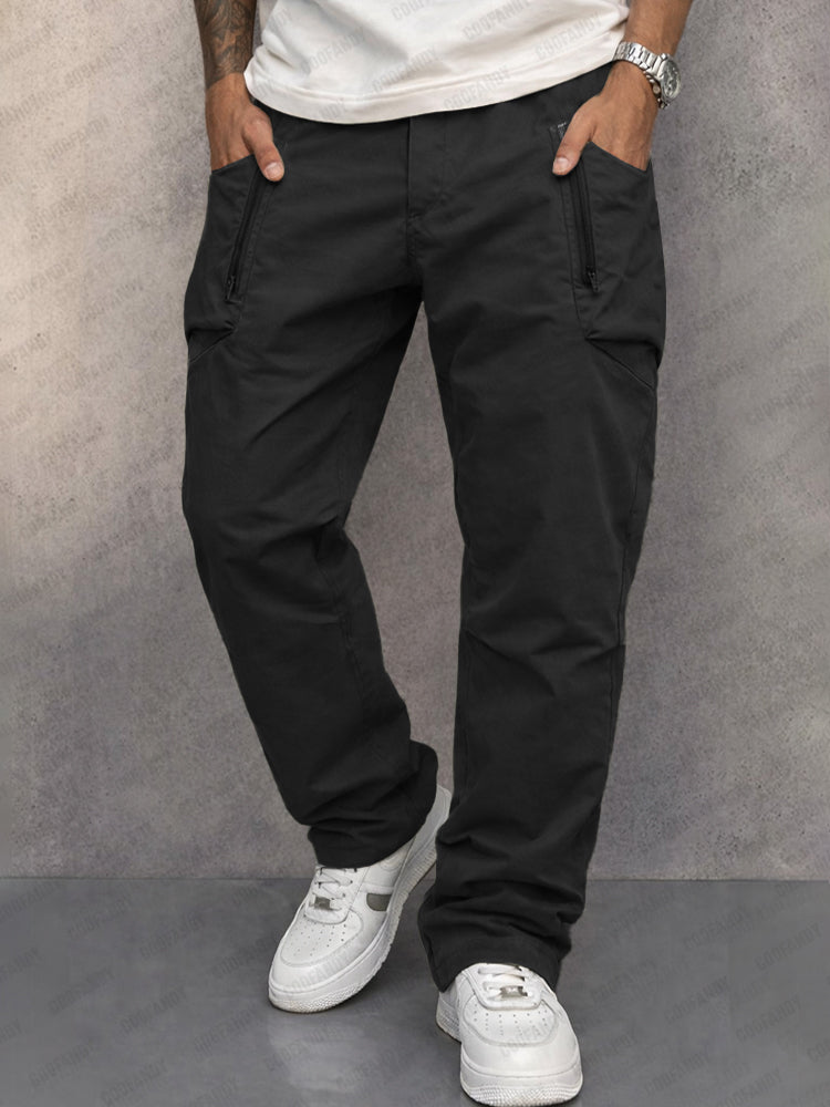 Cómodos pantalones cargo de algodón ALBI - Pantalones tipo cargo - vista frontal