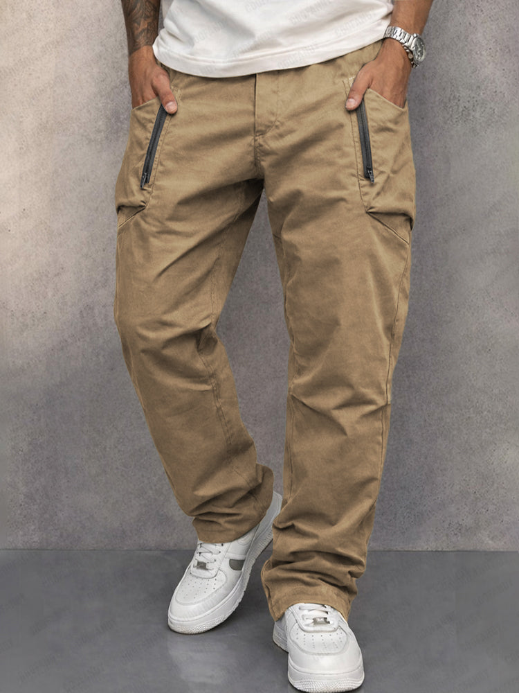 Cómodos pantalones cargo de algodón ALBI - Pantalones tipo cargo - vista lateral