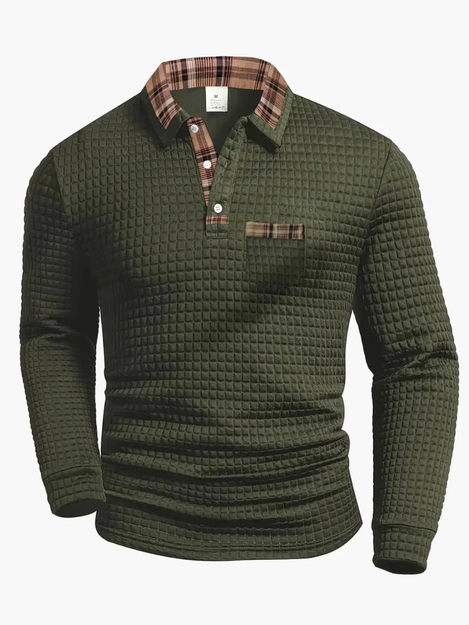 Polo de manga larga con diseño acolchado ALBI - vista trasera