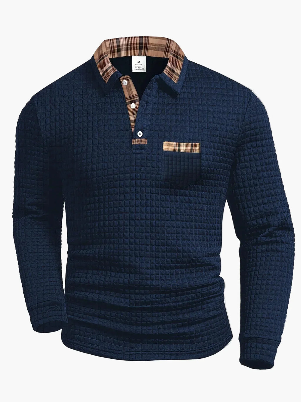 Polo de manga larga con diseño acolchado ALBI - foto principal