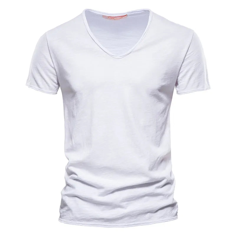 Camiseta de algodón para el verano ALBI - Camisetas de manga corta - detalle de tejido