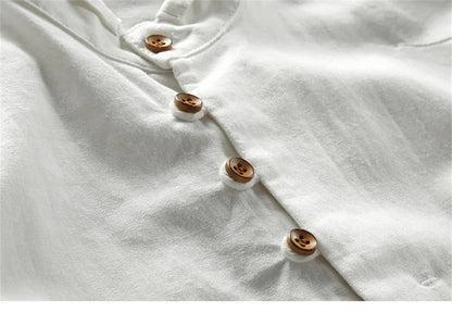 ALBI | Camisa de lino con cuello redondo