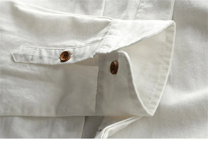 ALBI | Camisa de lino con cuello redondo