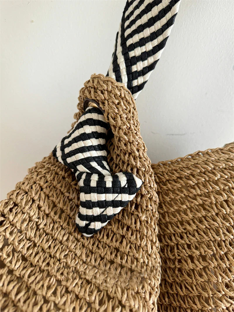 Bolso tote boho tejido – Bolso informal de playa y para diario ALBI - Bolsos estilo shopper - imagen 17