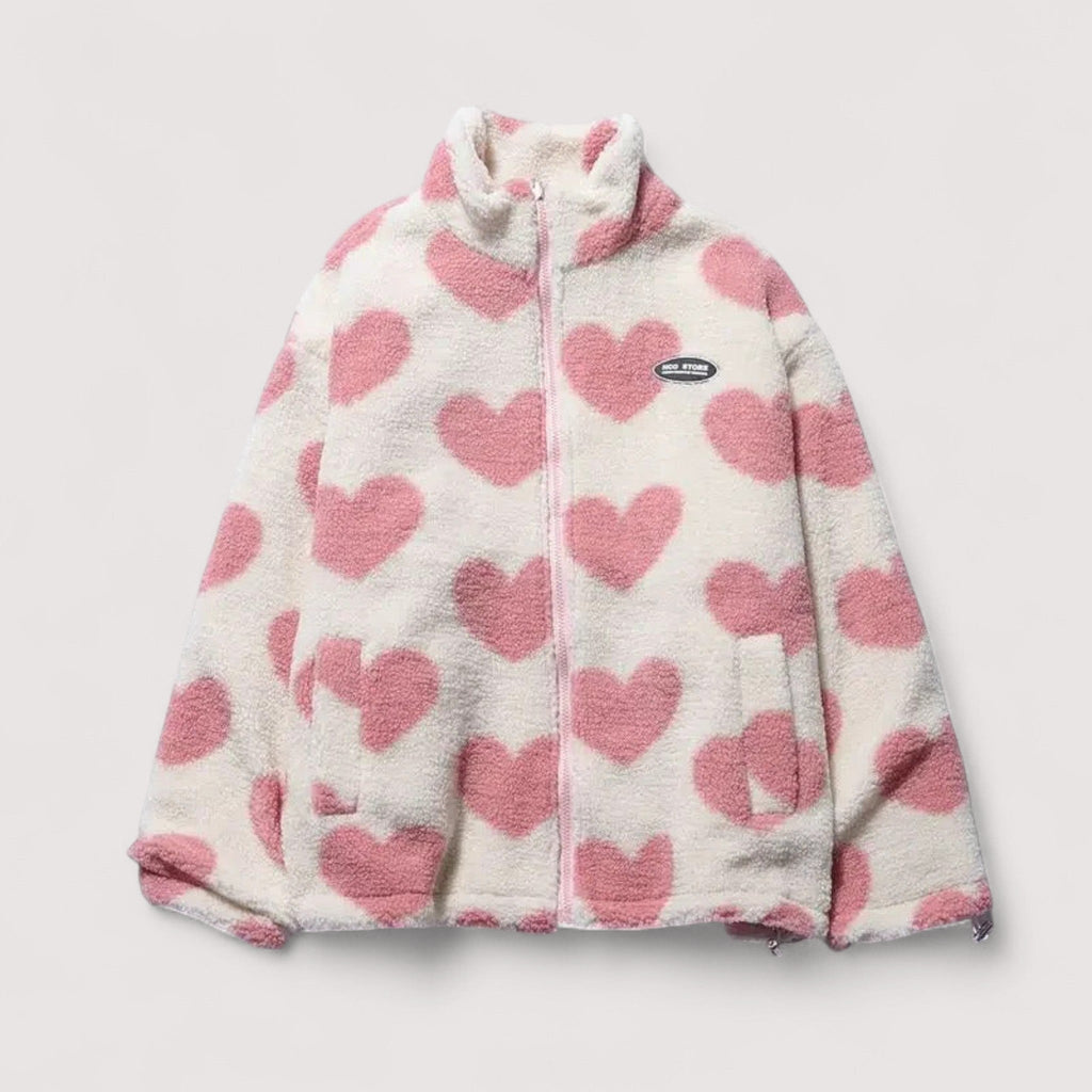 Chaqueta reversible con diseño de corazones ALBI - vista de conjunto