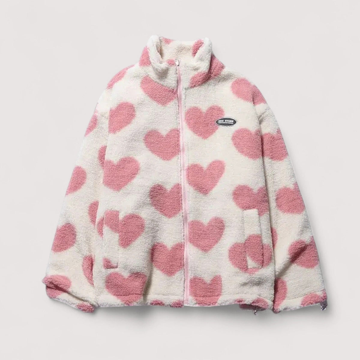 Chaqueta reversible con diseño de corazones ALBI - vista de conjunto