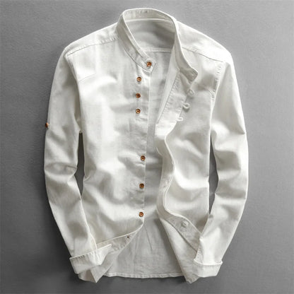 ALBI | Camisa de lino con cuello redondo