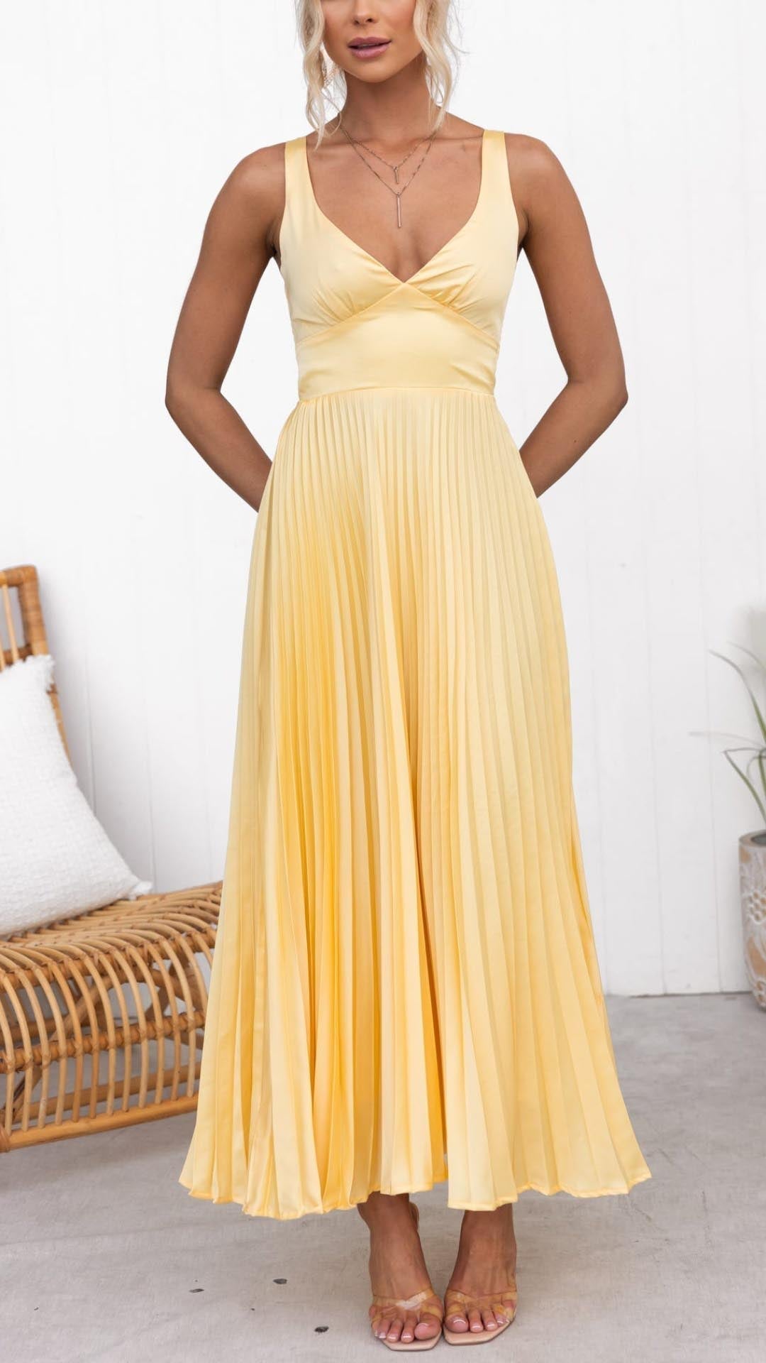 Elegante vestido largo con una caída suave ALBI - Vestidos - foto principal